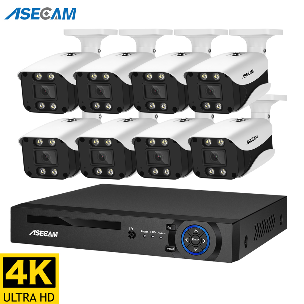 Home Security And Camera Systems - 8MP Security Camera System 4K POE