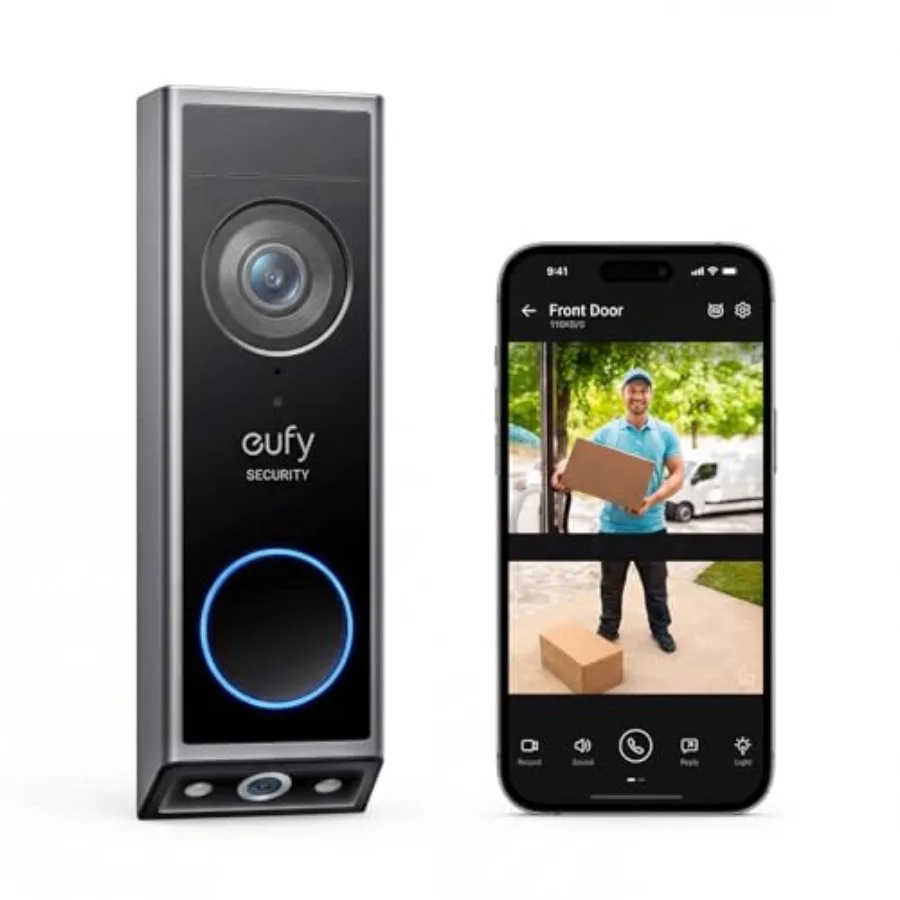 Home Security Cameras No Subscription - Video Doorbell E340 for home security,