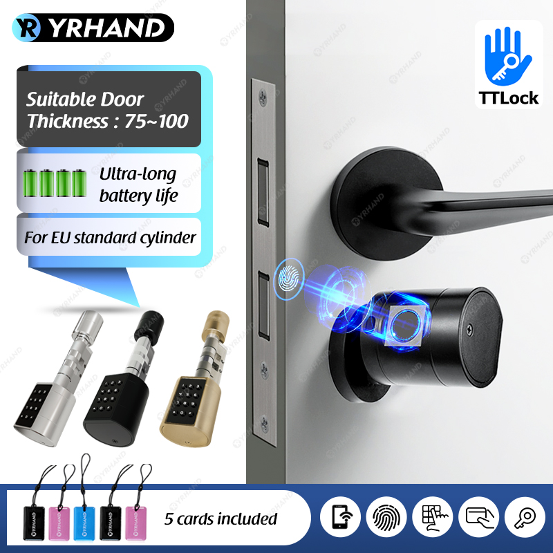 Home Security Installation - Smart Euro Cylindrical Door Lock ttlock