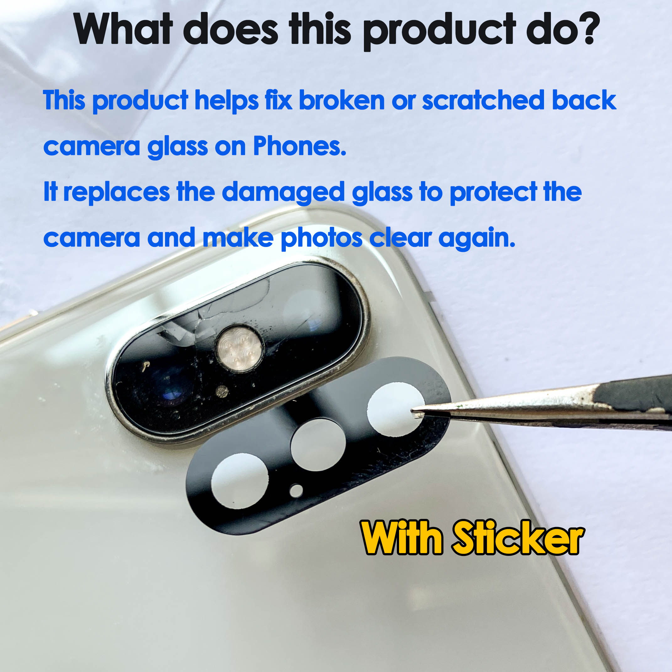 5Sets New Back Camera Glass Re - Glass Break Detector recensie en prijs