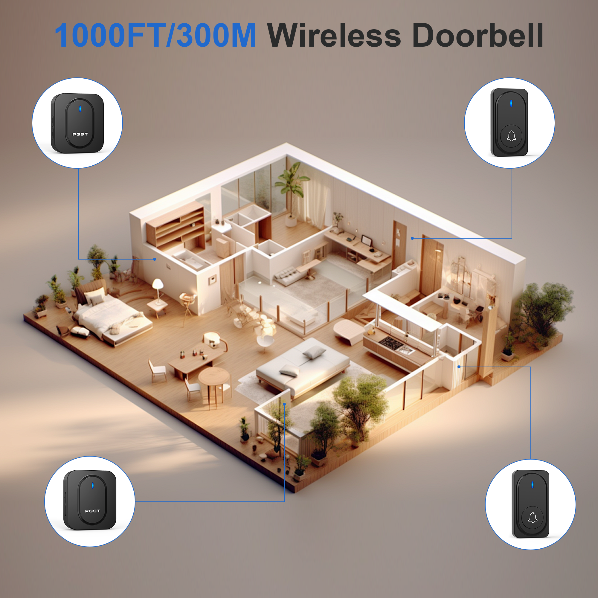 PGST Wireless Doorbell 36 Chim - Home Security Installation recensie en prijs