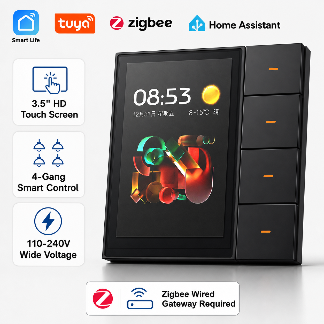 F3-pro Tuya Smart Panel ZigBee - Home Security Technology recensie en prijs