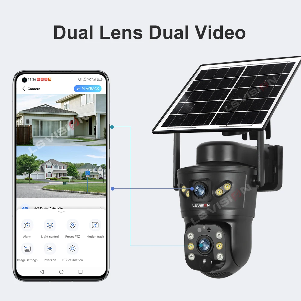 LS VISION 8MP 4G Solar Camera  - Home Security Wifi Camera recensie en prijs