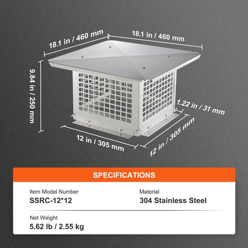 Fireplace Flue Cover 12 x 12 i - Home Security Installation recensie en prijs