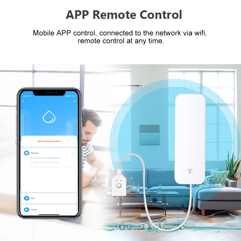 Tuya WiFi Zigbee Water Sensor  - Home Security Technology recensie en prijs