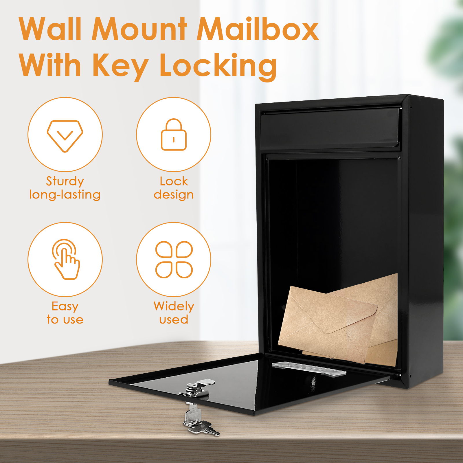 Metal Wall Mount Mailbox Outdo - Home Security Key Box recensie en prijs
