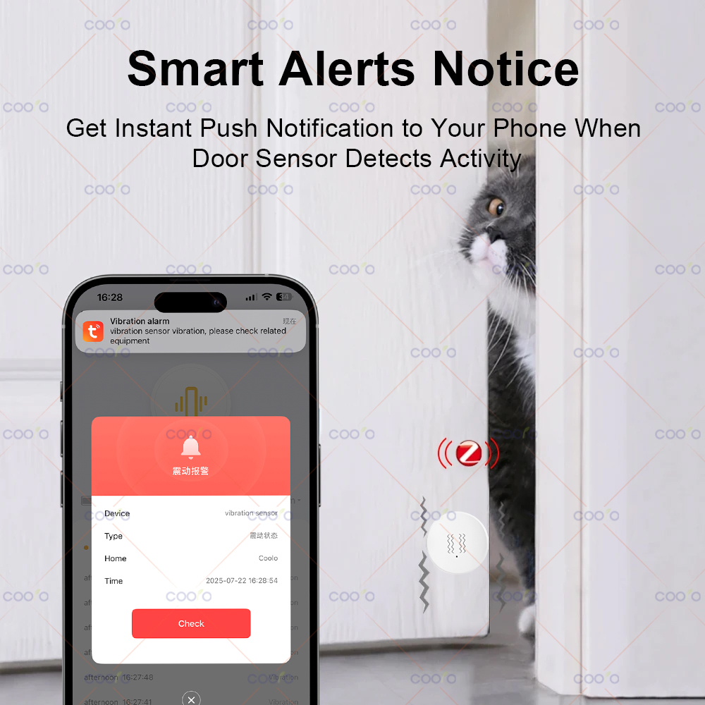 ZigBee Tuya Smart Vibration Se - Home Security Doors recensie en prijs