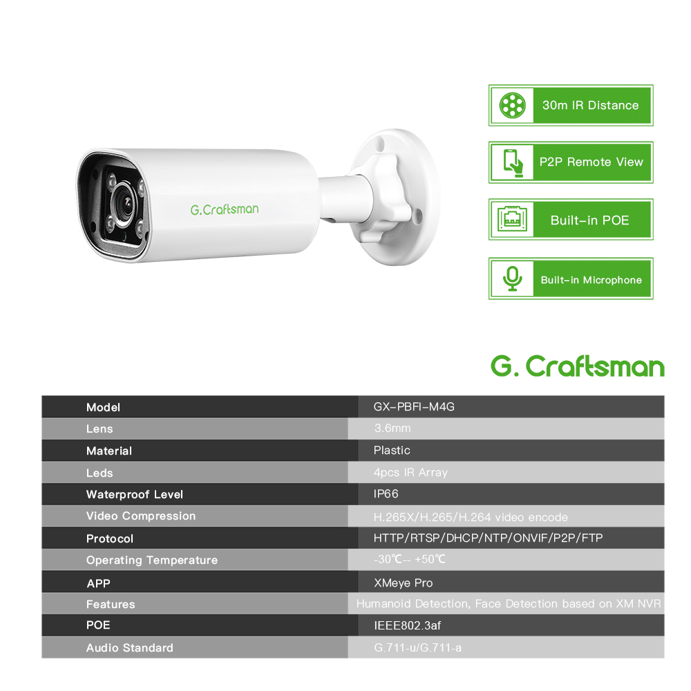 C GC PB 4MP POE IP Camera,Buil - Home Security Installation recensie en prijs