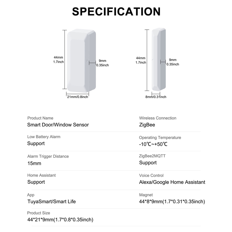 ABLG Tuya Zigbee Door Sensor W - Home Security Doors recensie en prijs